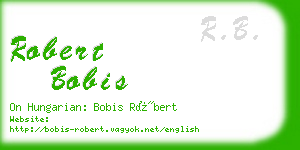 robert bobis business card